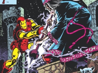 Iron Man #164 cover; pencils, Luke McDonnell; inks, Brent Anderson; Beware the Bishop, Chessman