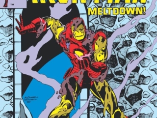 Iron Man #165 cover; pencils, Luke McDonnell; inks, Steve Mitchell; Meltdown