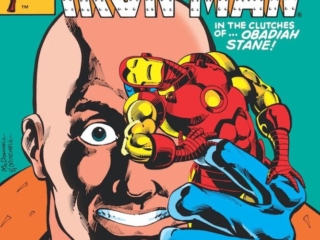 Iron Man #167 cover; pencils, Luke McDonnell; inks, Steve Mitchell; In the Clutches of Obadiah Stane