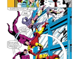Iron Man #168, pg. 7; pencils, Luke McDonnell; inks, Steve Mitchell; Bambi Arbogast, Machine Man