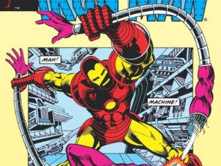 Iron Man #168 cover; pencils, Luke McDonnell; inks, Steve Mitchell; Machine Man