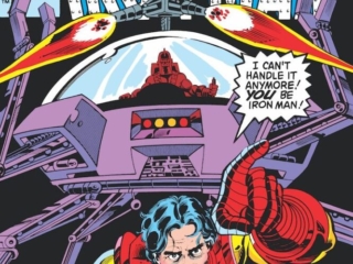 Iron Man #169 cover; pencils, Luke McDonnell; inks, Steve Mitchell; I Can&rsquo;t Handle It Anymore, Tony Stark, Obadiah Stane