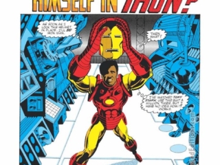 Iron Man #170, pg. 1; pencils, Luke McDonnell; inks, Steve Mitchell; splash page, &ldquo;And Who Shall Clothe Himself In Iron&rdquo;, Denny O&rsquo;Neil, writer, Jim Rhodes becomes Iron Man