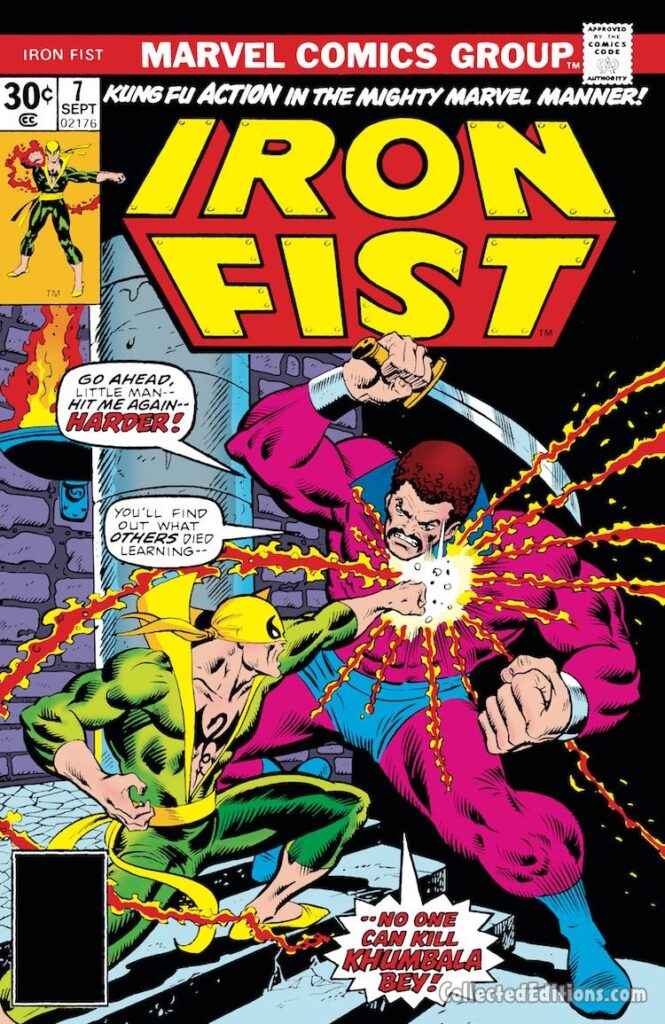 Iron Fist #7 cover; pencils, Ron Wilson; inks, Al Milgrom; Khumbala Bey