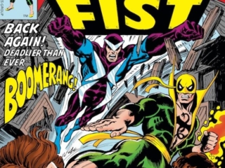 Iron Fist #13 cover; pencils and inks, Dave Cockrum, Boomerang, Target Iron Fist, Marvel