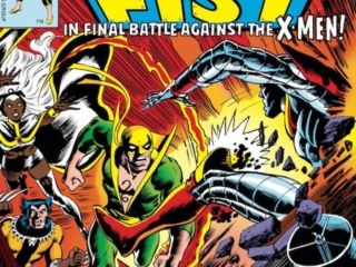 Iron Fist #15 cover; pencils and inks, Dave Cockrum; Uncanny X-Men, Storm, Wolverine, Nightcrawler, Colossus, In Final Battle