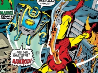 Iron Man #36 cover; pencils and inks, Sal Buscema; Ramrod