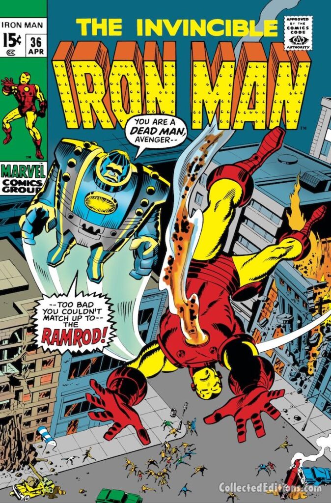 Iron Man #36 cover; pencils and inks, Sal Buscema; Ramrod