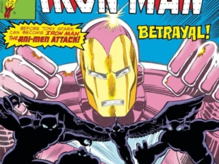 Iron Man #115 cover; pencils, John Romita Jr.; inks, Bruce Patterson; Tony Stark, The Ani-Men, Bird-Man, Cat-Man, Frog-Man, Ape-Man
