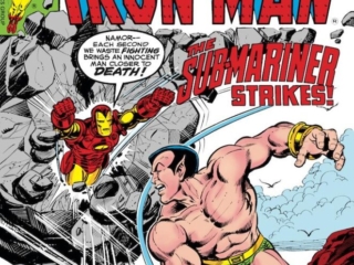 Iron Man #120 cover; pencils and inks, Bob Layton; The Sub-Mariner Strikes, Namor