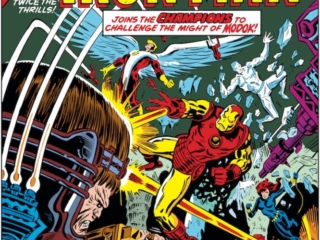 Iron Man Annual #4 cover; pencils and inks, Al Milgrom Iron Man Annual #4 cover; pencils and inks, Al Milgrom; Champions team-up, MODOK