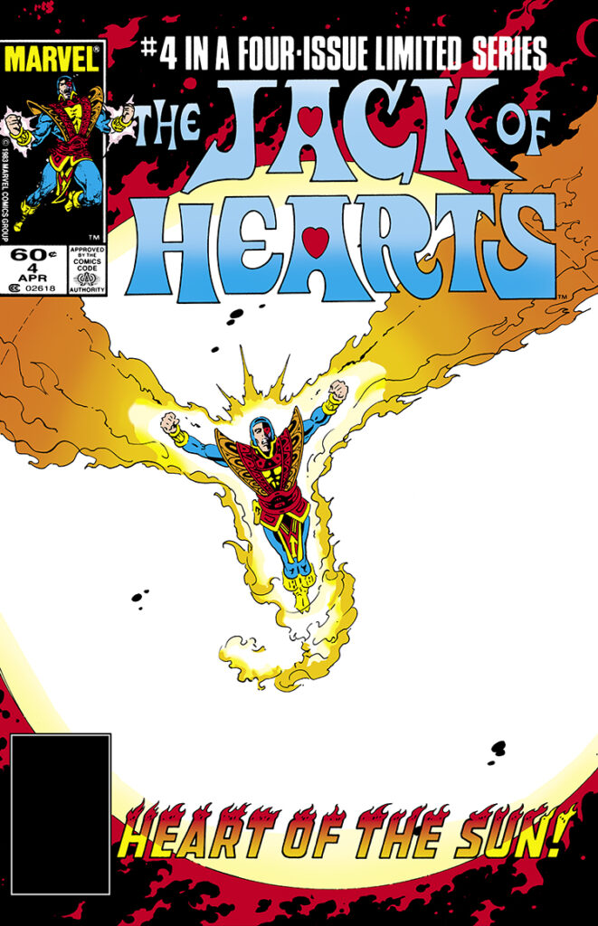 Jack of Hearts #4 cover; pencils and inks, George Freeman; four-issue limited series, Heart of the Sun