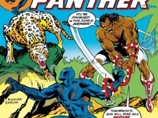 Jungle Action #6 cover; pencils, Rich Buckler; inks, Frank Giacoia; Black Panther vs. Erik Killmonger