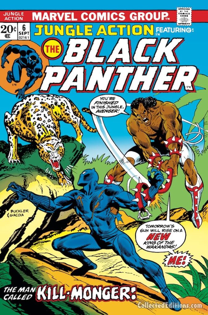 Jungle Action #6 cover; pencils, Rich Buckler; inks, Frank Giacoia; Black Panther vs. Erik Killmonger