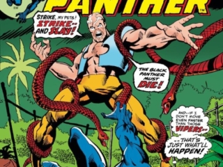 Jungle Action #7 cover; pencils, Rich Buckler; inks, Frank Giacoia; Black Panther vs. Venomm