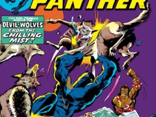 Jungle Action #12 cover; pencils, Rich Buckler; inks, Klaus Janson; Devil-Wolves, Black Panther, Killmonger