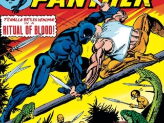 Jungle Action #16 cover; pencils and inks, Gil Kane; Black Panther vs. Venomm, Ritual of Blood