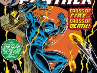 Jungle Action #21 cover; pencils, Rich Buckler; inks, John Romita Sr.; Black Panther vs. Ku Klux Klan, The Clan,