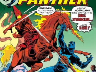 Jungle Action #22 cover; pencils, Rich Buckler; inks, Frank Giacoia; Soul Strangler, Ku Klux Klan, Black Panther