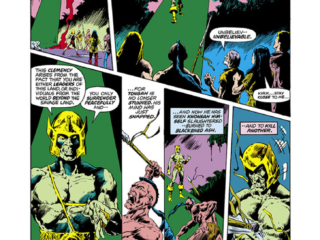Ka-Zar #15, pg. 16; pencils and inks, Val Mayerik; UFO, flying saucer, Traikar, Tongah