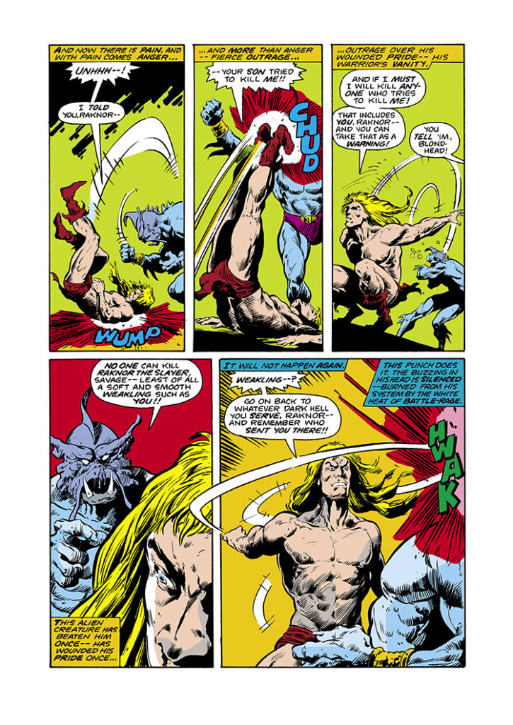 Ka-Zar #19, pg. 15; pencils and inks, Val Mayerik; Raknor