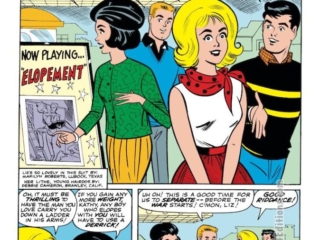 Kathy #25. &ldquo;Kathy and Rick Elope!&rdquo;, pg. 1. Pencils and inks, Stan Goldberg