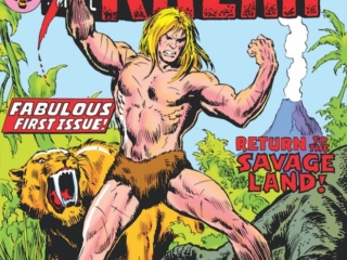 Ka-Zar #1 cover; pencils and inks, John Buscema/The Savage Land/Zabu first issue
