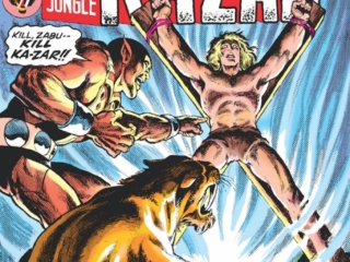 Ka-Zar #4 cover; pencils and inks, Frank Brunner