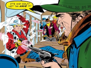 Kid Colt Outlaw #113 cover; pencil and inks, Don Heck; The Revenge of Bull Barton
