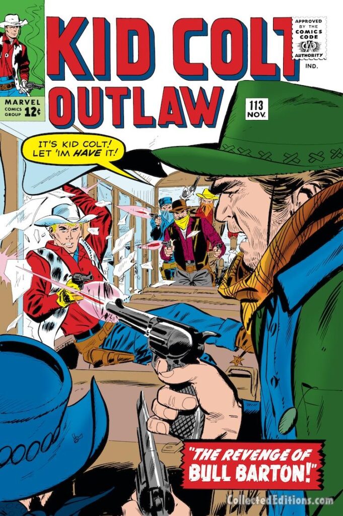 Kid Colt Outlaw #113 cover; pencil and inks, Don Heck; The Revenge of Bull Barton