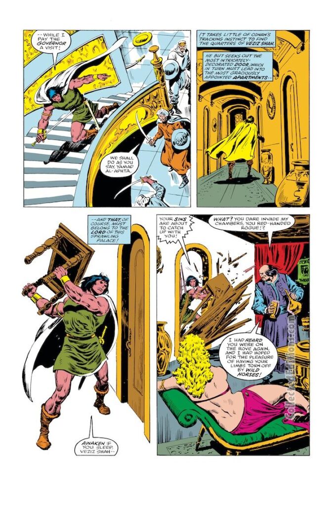 King Conan #6, pg. 21; layouts, John Buscema; pencils and inks, Ernie Chan; Veziz Shah