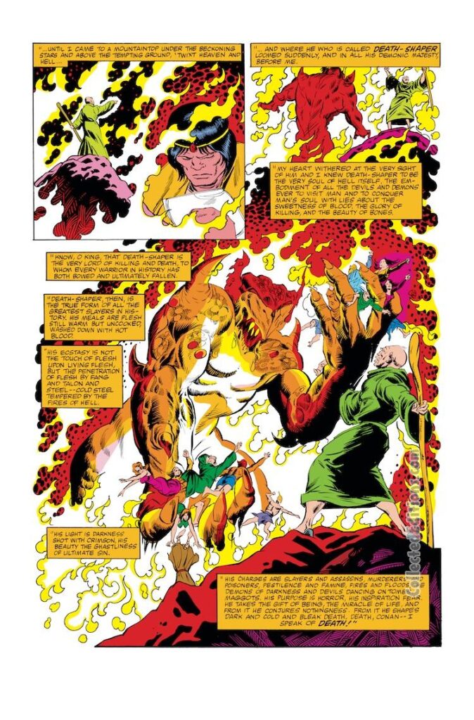 King Conan #11, pg. 12; layouts, Alan Kupperberg; pencils and inks, Ernie Chan; Death-Shaper