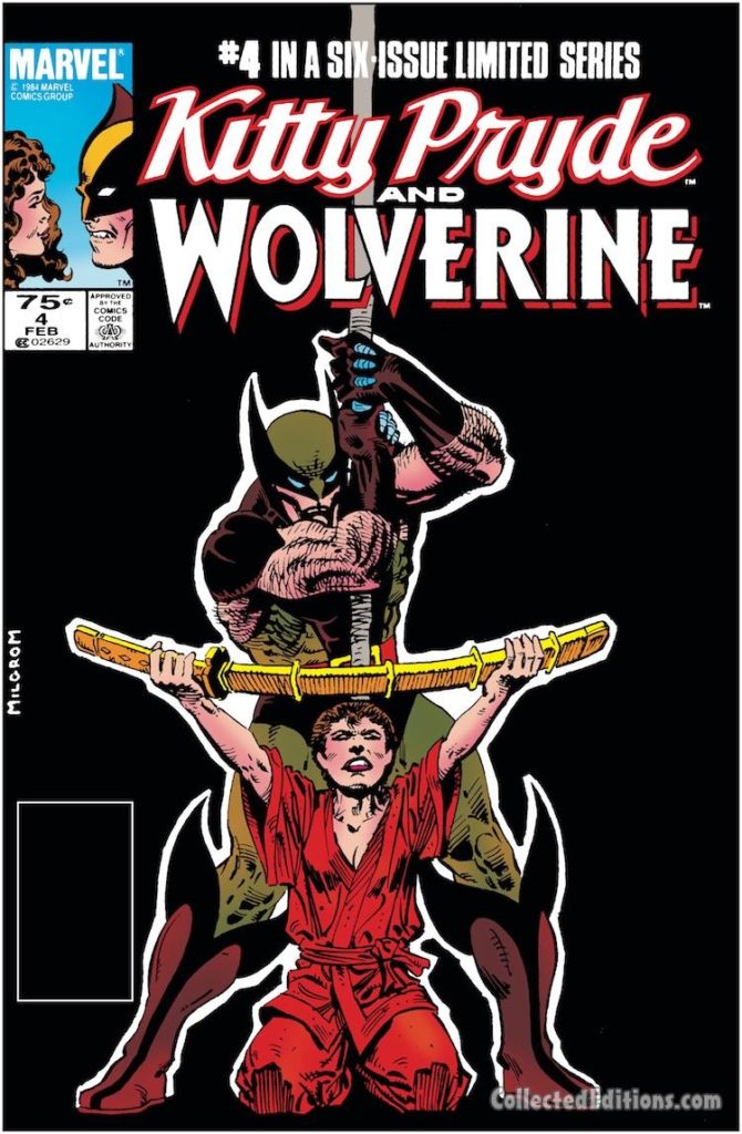 Kitty Pryde and Wolverine #4 cover; pencils and inks, Al Milgrom; Hand ninja