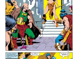 Kull the Conqueror (1983) #1, pg. 17; pencils, John Buscema; inks, Dan Green, Bob Wiacek; King Kull, Robert E. Howard; Ku-Var; Thuria, Iraina