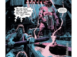 Kull the Conqueror (1983) #3, pg. 1; pencils, John Buscema; inks, Klaus Janson; King Kull, Robert E. Howard; splash page, Dead Men of the Deep, Alan Zelenetz