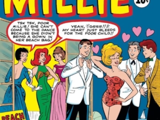 Life With Millie #13 cover; pencils and inks, Stan Goldberg; Hanover Agency, Millie the Model, Millicent Collins, Beach Club Dance, Chili Storm