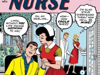 Linda Carter, Student Nurse #2 cover; pencils and inks, uncredited; Steve Stuart, romance, Marvel August 1961 Omnibus