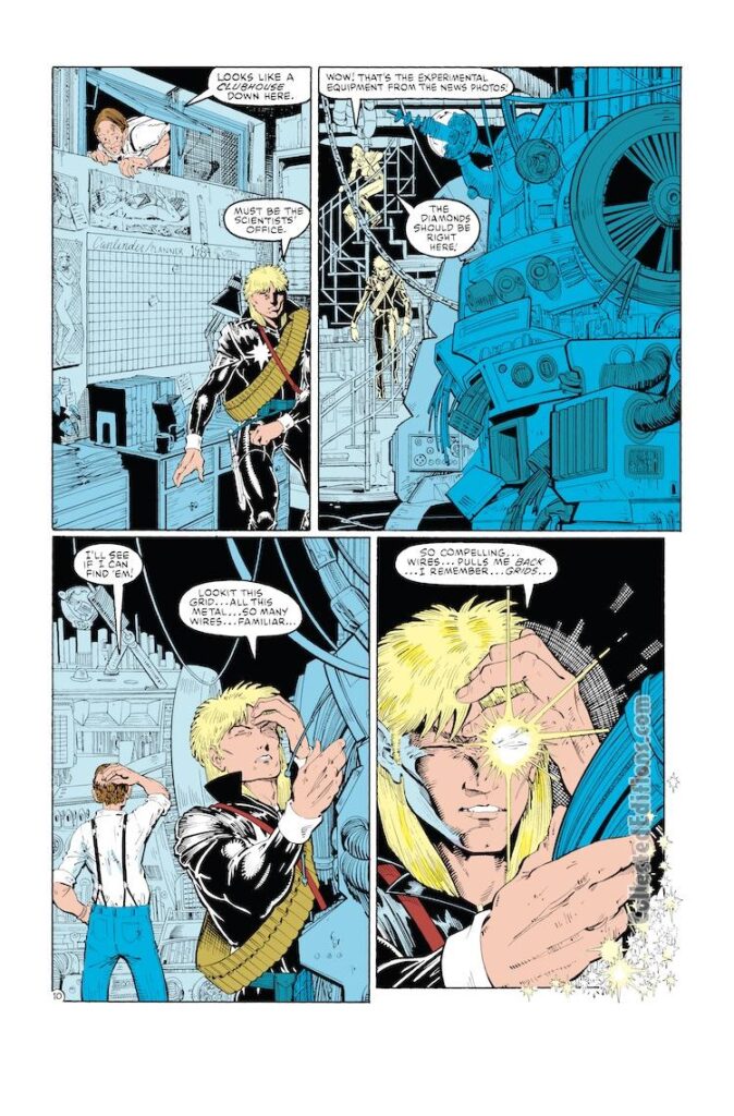 Longshot #3, pg. 10; pencils, Arthur Adams; inks, Whilce Portacio; Con Edison, diamonds