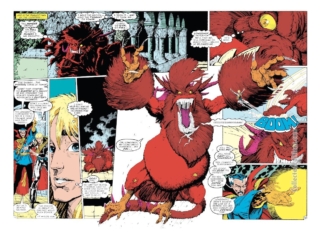 Longshot #5, pgs. 19-20; pencils, Arthur Adams; inks, Whilce Portacio; Doctor Strange, Magog, double-page spread