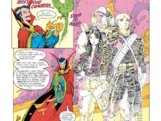 Longshot #6, pg. 41; pencils, Arthur Adams; inks, Whilce Portacio; Doctor Strange, Ricochet Rita, Wifferdill