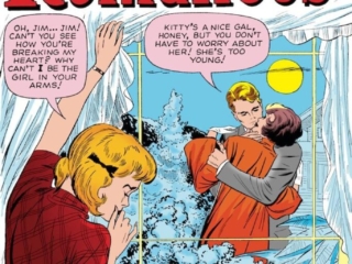 Love Romances #96 cover cover; pencils, Jack Kirby; inks, uncredited; Marvel August 1961 Omnibus; Too Young, Kitty, Jim