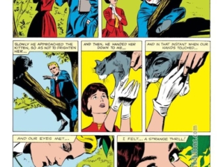 Love Romances #101. &ldquo;He Never Said a Word!&rdquo;, pg. 4; pencils, Gene Colan; inks, Dick Ayers; kitten in tree
