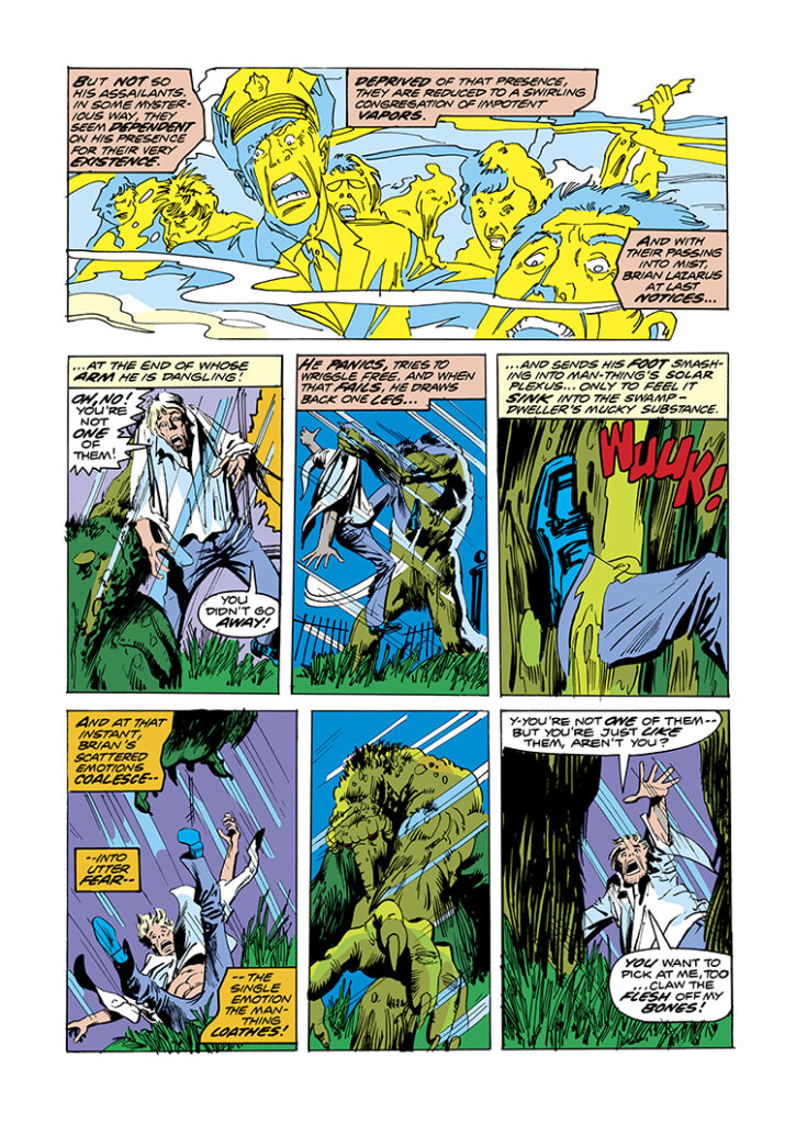 Man-Thing (1974) #12, pg. 6; layouts, John Buscema; pencils and inks, Klaus Janson