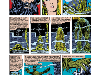 Man-Thing (1974) #14, pg. 10; pencils and inks, Alfredo Alcala; Captain Fate, Maura Spinner
