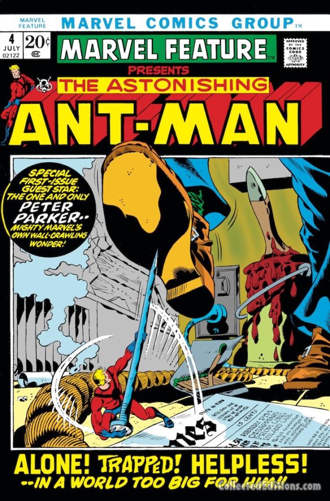 Marvel Feature #4 cover; pencils and inks, Herb Trimpe; Astonishing Ant-Man/Hank Pym