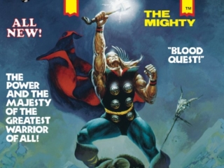 Marvel Preview #10 cover; painted art, Ken Barr; black-and-white magazine
