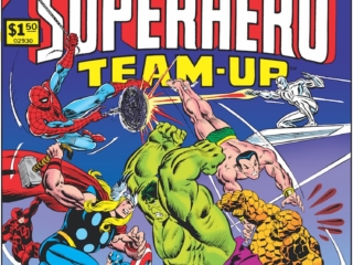 Marvel Treasury Edition #9 cover; pencils, Gil Kane; inks, John Romita Sr. Marvel Treasury Edition #9 cover; pencils, Gil Kane; inks, John Romita Sr.; Giant-Superhero Team-Up/Spider-Man/Thing/Hulk