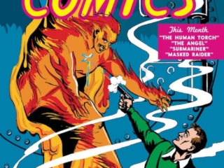 Marvel Comics #1 cover; pencils and inks, Frank R. Paul; Human Torch, first issue of Marvel