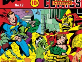 Marvel Mystery Comics #12 cover; pencils and inks, Jack Kirby, Joe Simon; The Angel