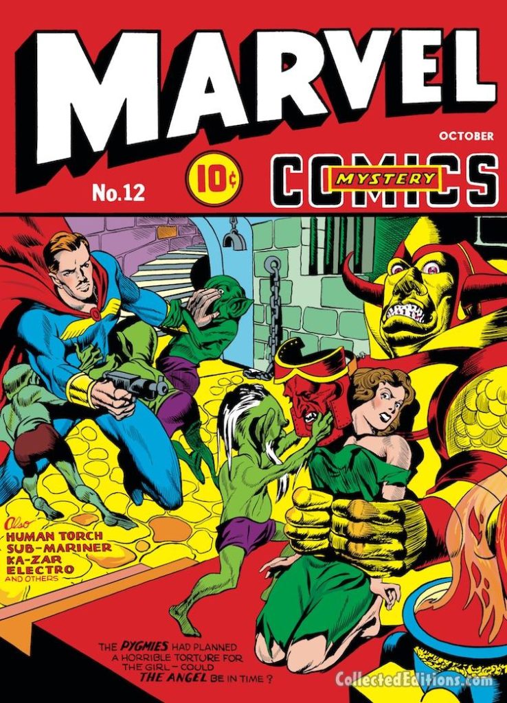 Marvel Mystery Comics #12 cover; pencils and inks, Jack Kirby, Joe Simon; The Angel